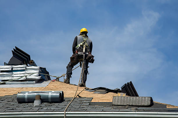 Professional Gutter Installation technician working in Casar, NC